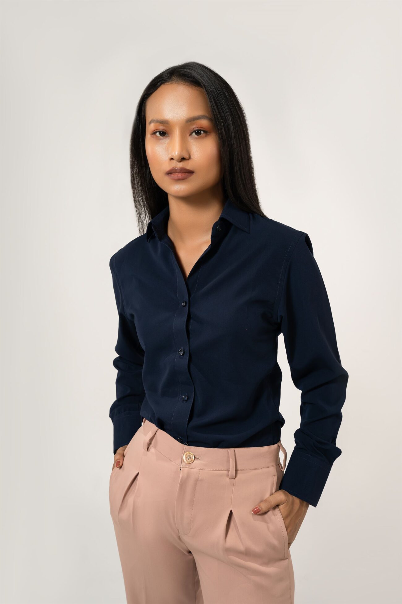 DARK BLUE FORMAL SHIRT - Image 2