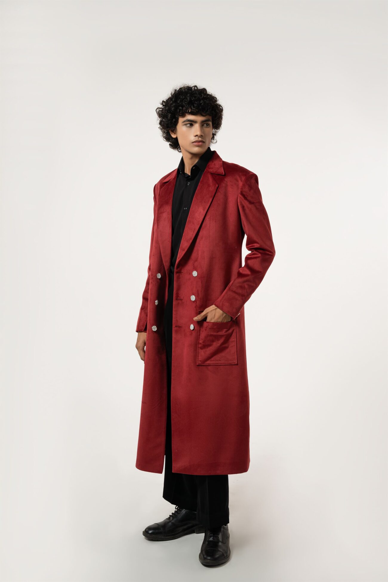 MAROON OVER COAT - Image 3